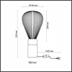 Настольная лампа Odeon Light 5402/1T