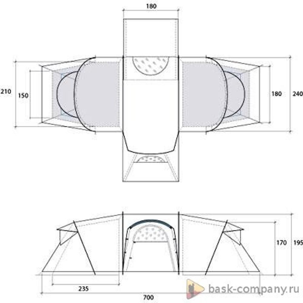 ПАЛАТКА BASK SHUTTLE 6M