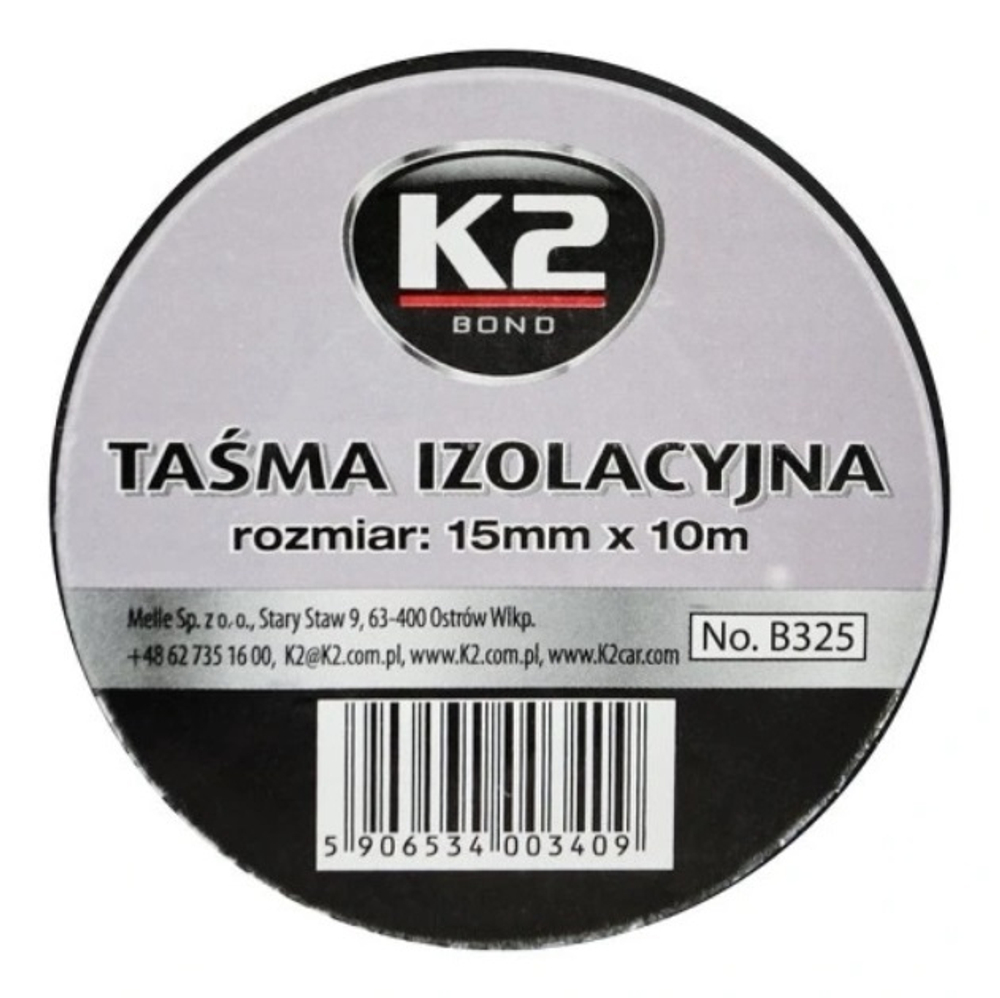 ЛЕНТА КЛЕЙКАЯ TASMA MALA ИЗОЛЯЦИОННАЯ ЧЕРНАЯ 15MM X 10M