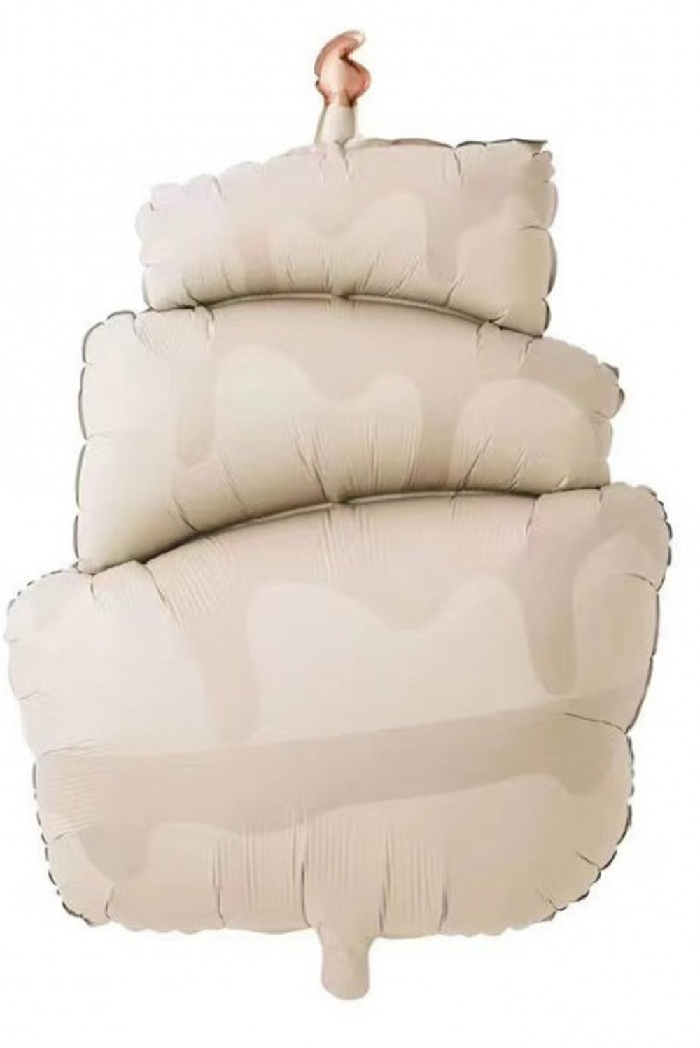 Шар (37''/94 см) Фигура, Торт, Бежевый, Сатин, 1 шт.