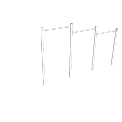 Монтаж уличных турников Sv Sport (4 вертикальных столба)