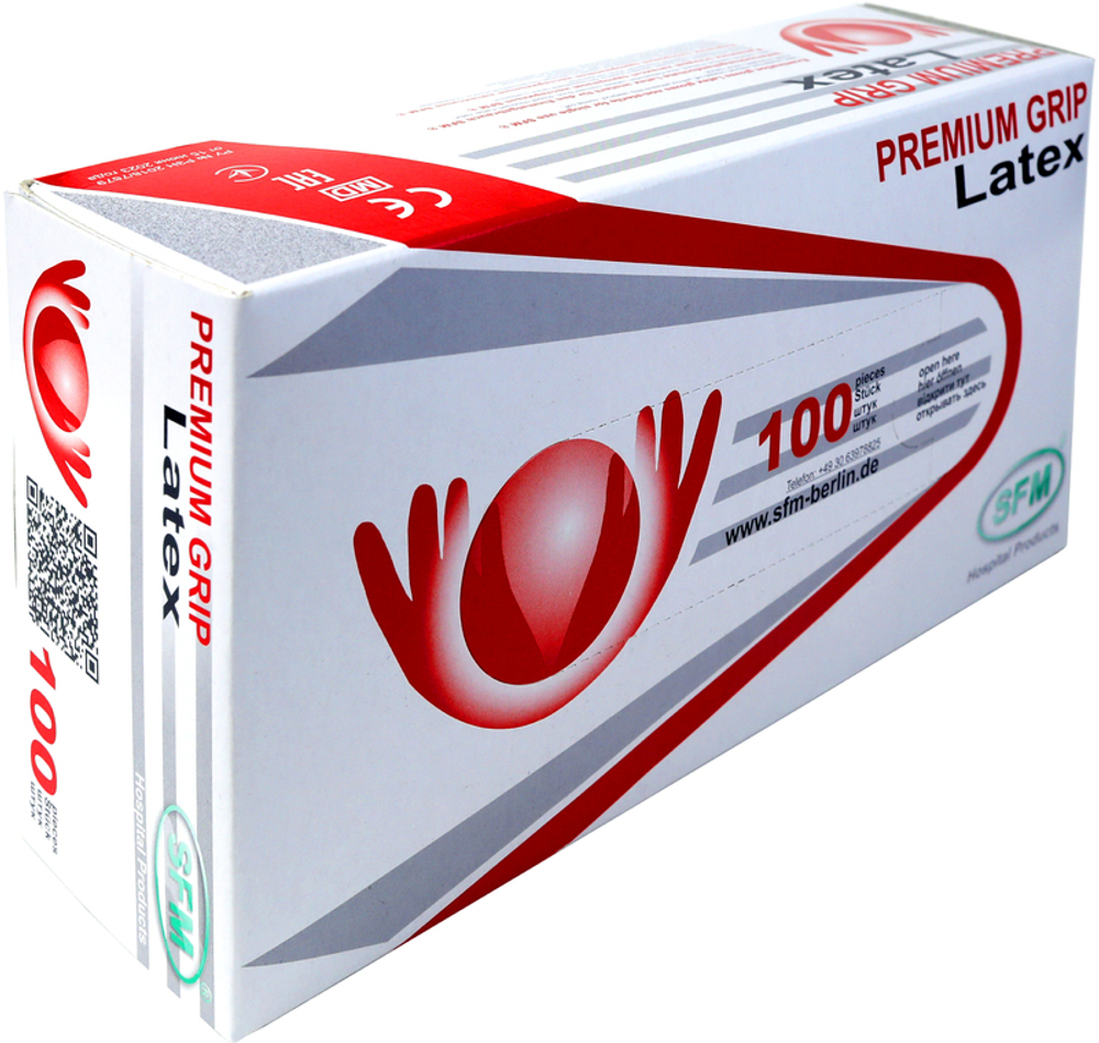 Перчатки стоматологические нестерильные латексные неопудренные Premium SFM 50 пар