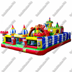 Коммерческий надувной батут "Сказочный замок", размер 11*7*5 м.