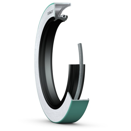 Манжетное уплотнение с металлическим корпусом, кромкой SKF Wave и вспомогательной контактной кромкой, для жидкой или пластичной смазки 17271