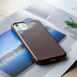 Чехол ТПУ карбон глянцевый для iPhone 11 Pro, 011457 Коричневый