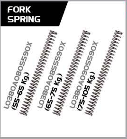 Fork Spring YSS for Honda CRF250, Rally250, CRF300L. 58cm (65-75kg)