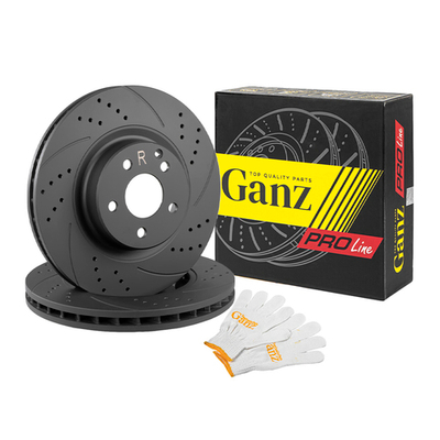 Диск тормозной передний перфорированный PRO-Line с покрытием (компл.2 шт) MB W211/C219/X204 /Vent.D=330mm GANZ GIJ10038S