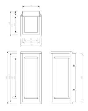 Настенный уличный светильник 8W 3000K 4385-1W черный Barer Favourite