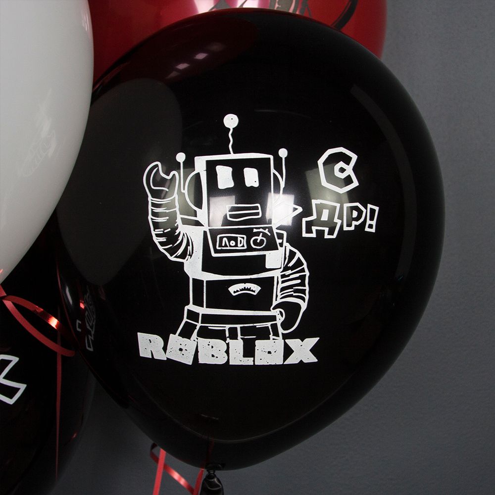 Шар (12''/30 см) Роблокс, С Днем Рождения!, Ассорти, пастель, 2 ст, 25 шт.