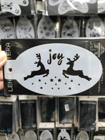 Трафарет для аквагрима овальный "Олени" 7 на 13 см