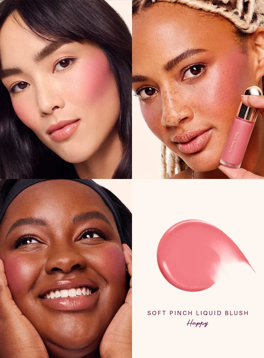 Жидкие румяна Rare Beauty Soft Pinch Dewy Liquid Blush Happy