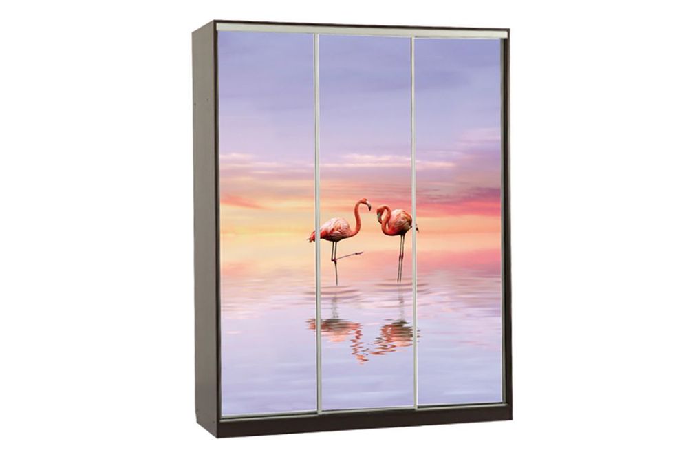 Шкаф-купе "Бассо-7 600 Фламинго" (венге), ЛДСП 16 мм, Мебельсон