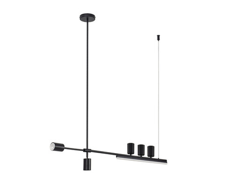 Люстра Рия черный L150 h116/86/46 GU10 5*5W+Led 15W (4000K) (лампы в комплекте)