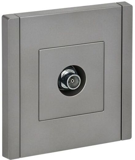 Розетка TV оконечная FORTE&PIANO FP528 сталь IEK FP-A10-O-K46