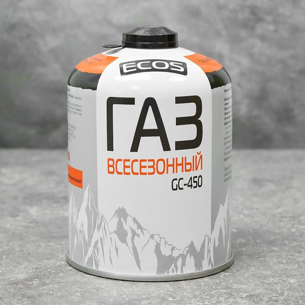 Газ в баллоне GC-450 для портативных приборов, всесезонный, резьбовой EPI-GAS, ECOS, Корея