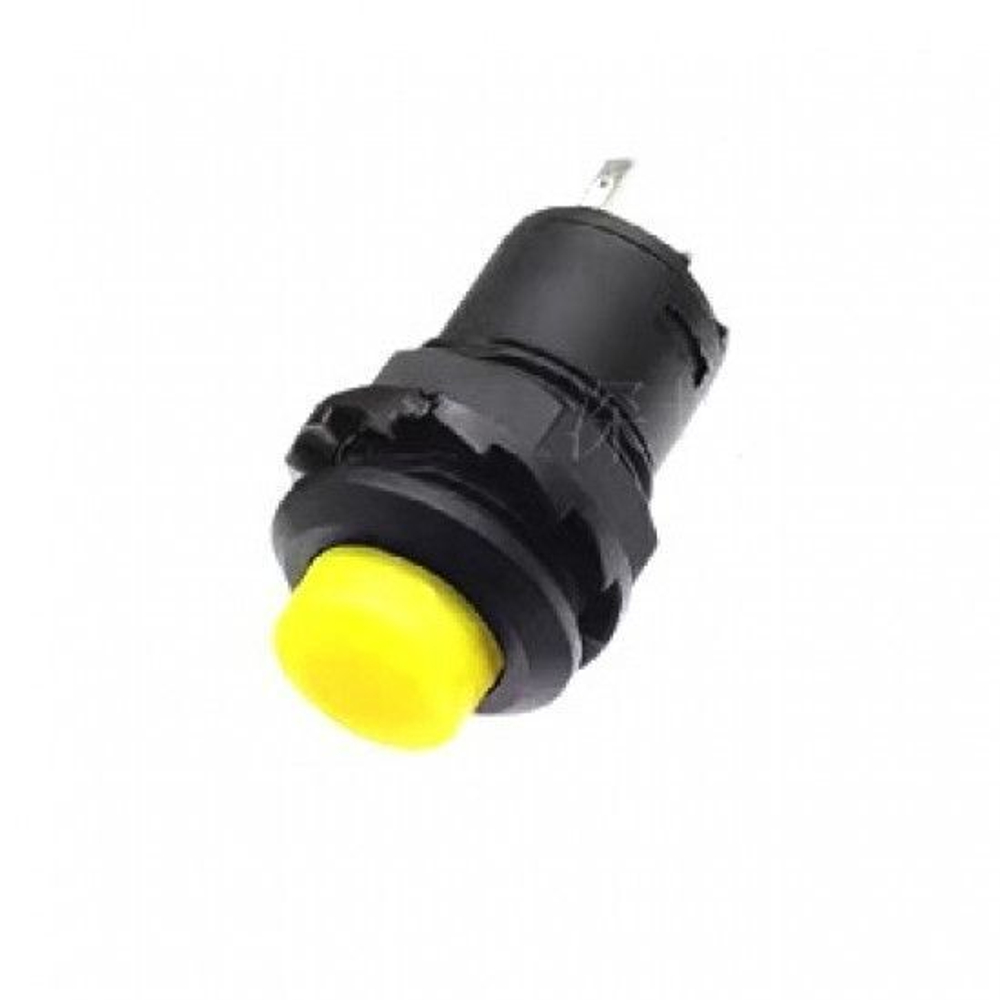 Кнопка с фиксацией DS-428/427 12мм жёлтая