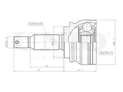 ШРУС внешний UNIO CVJ-20117