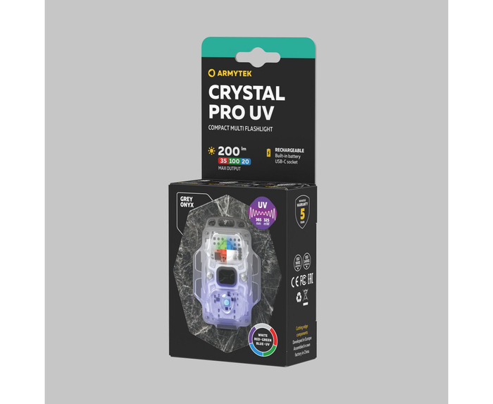 Мультифонарь Armytek Crystal Pro UV Grey (F10301GUV)