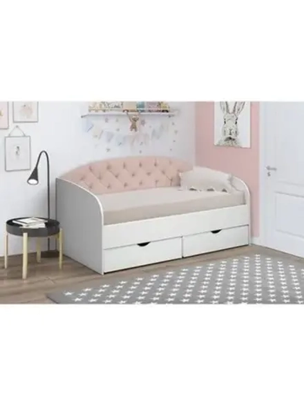 Детская Кровать "Софа" с мягким элементом с двумя ящиками