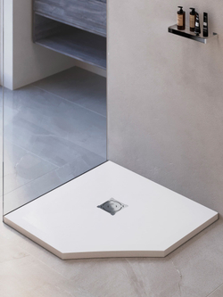 Душевой поддон трапеция RGW ST/T-W Белый (1000x1000)