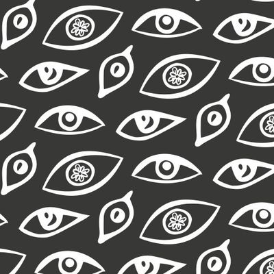 Buy interior fabric abstract magic eyes mix black