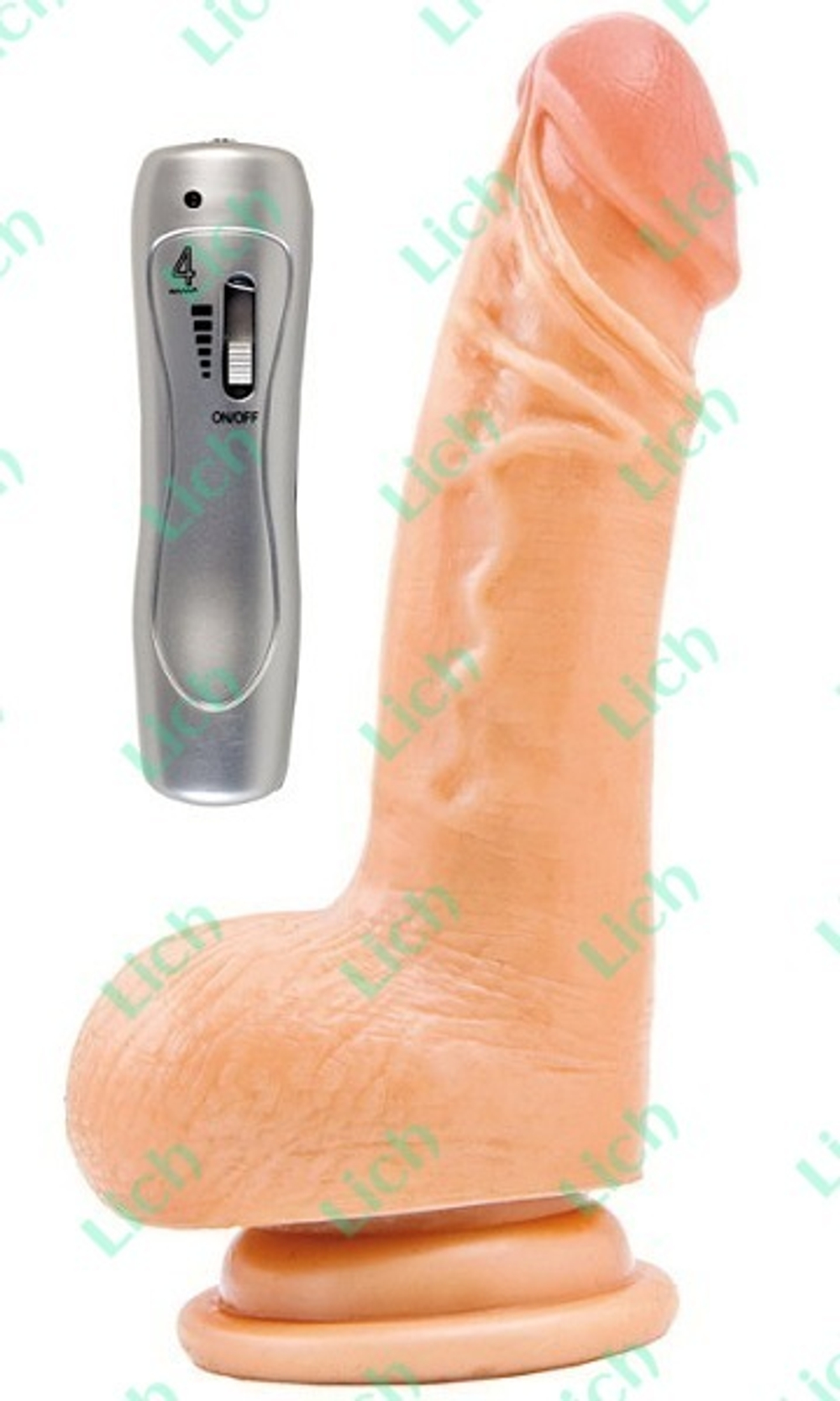 Реалистичный вибратор RealStick #104 с пультом ДУ, 15 см