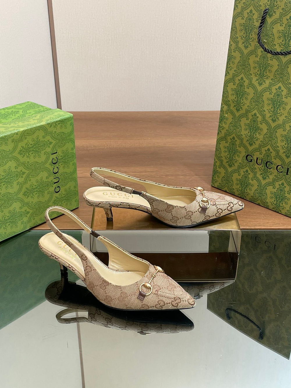 Gucci Horsebit Slingback Pump 4.5 cm
