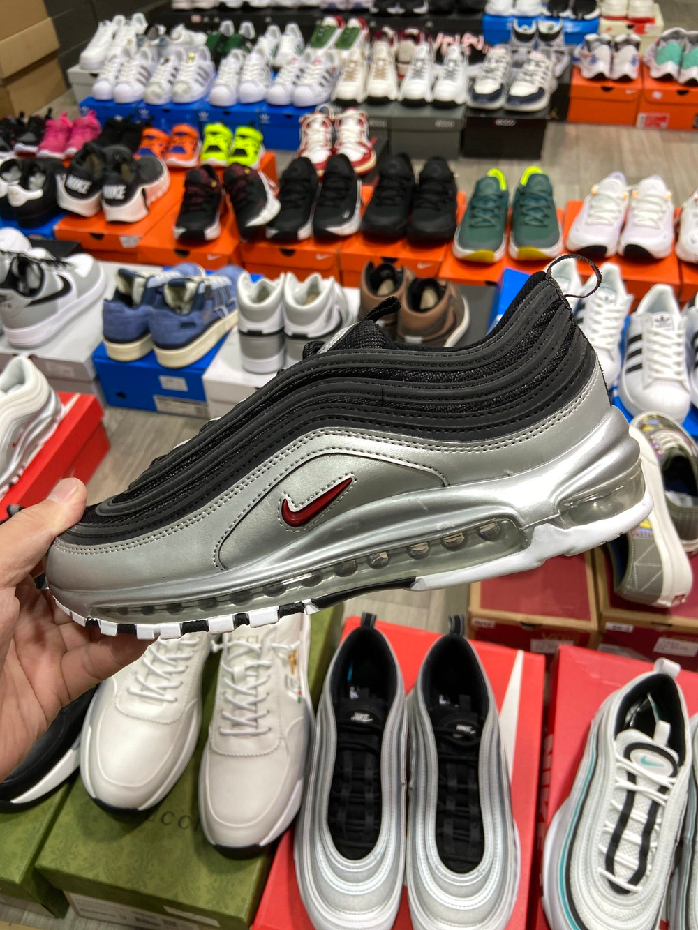 Купить кроссовки  Nike Air Max 97 "Silver Black"