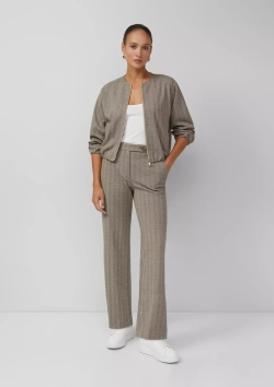 Блузон с принтом в елочку и эластичным подолом Black Label