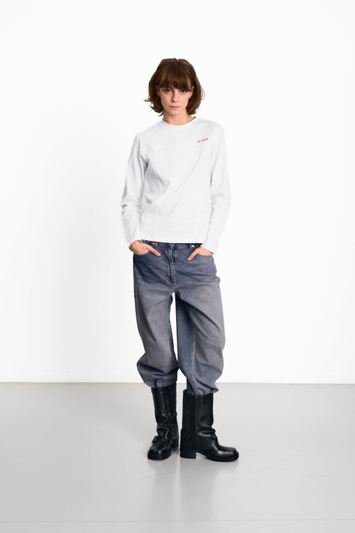 Лонгслив Regular t-shirt белый