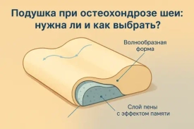 Подушка при остеохондрозе шеи: нужна ли и как выбрать