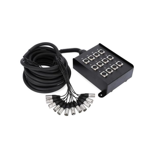Adam Hall K 12 C 10 - мультикор со стейдж-боксом, 12 x XLR возврат, 12 x 0.314 мм2, 10 м