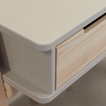 Стол письменный 94х79х55, Чек, детский, парта растущая для школьника, с ножками, массив сосны, цвет персидский жемчуг, Dipriz