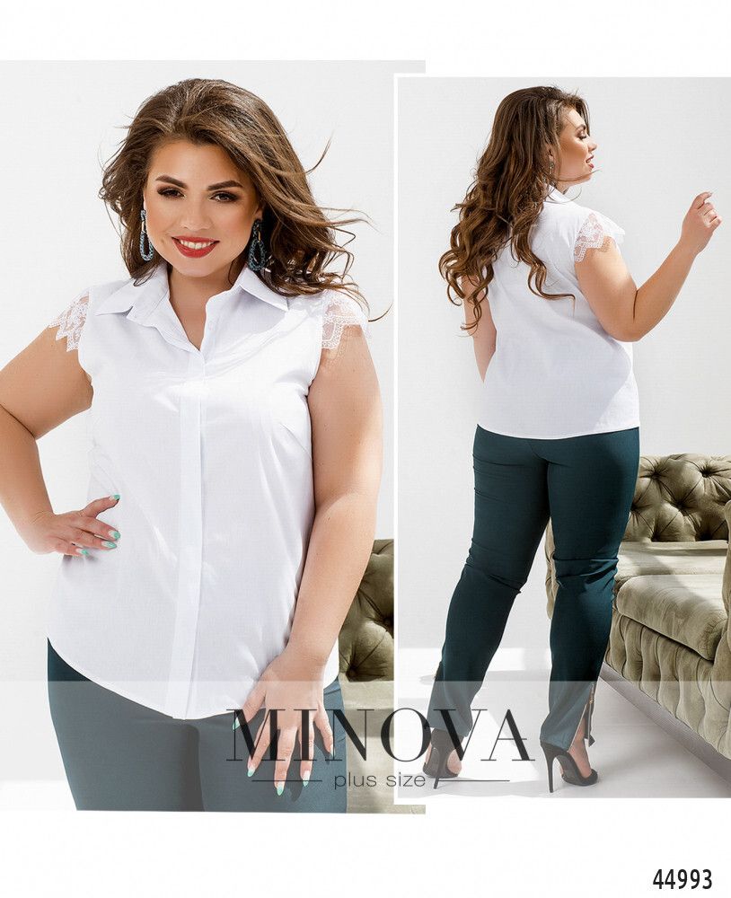 Блуза 4142Б-белый Minova