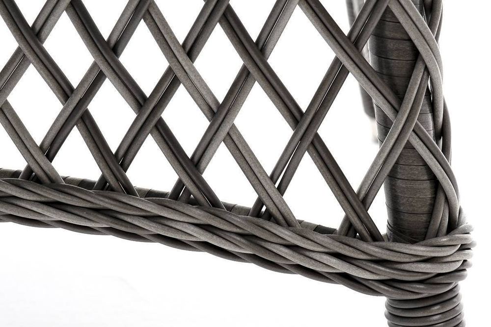 "Эспрессо" плетеный круглый стол, диаметр 118 см, цвет графит