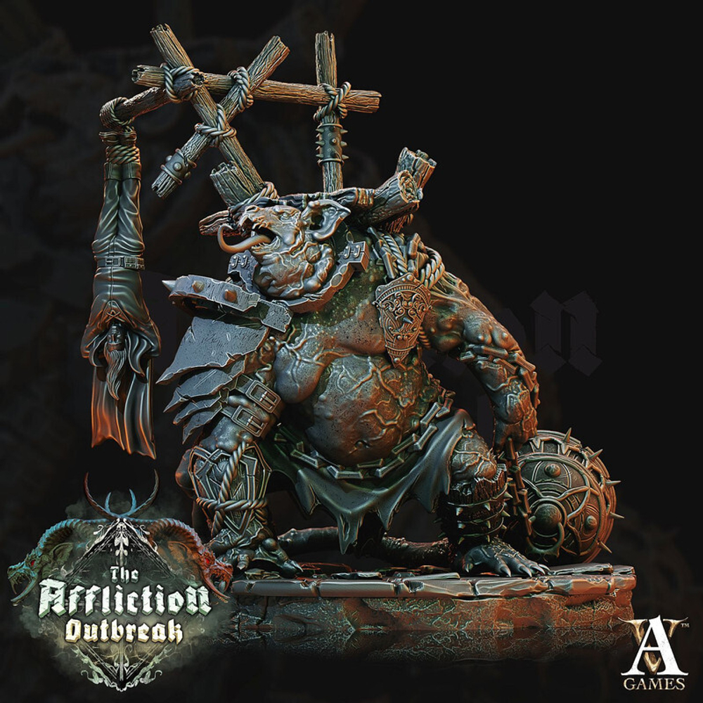 Grand Alliance Chaos Skaven Rat Ogres Крысоогр миниатюра для dnd, днд, pathfinder, фентези, Настольная игра, НРИ, Варгейм, РПГ