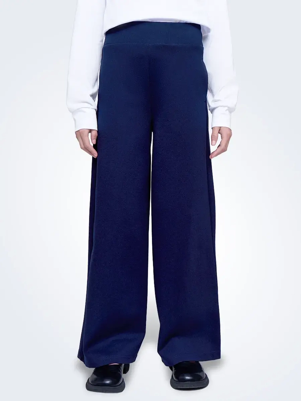 Брюки палаццо для девочки школьные на резинке