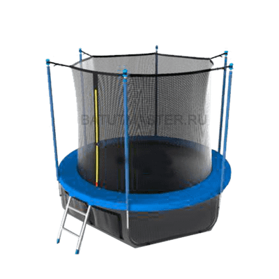 Батут детский с сеткой и лестницей, диаметр 16 фт