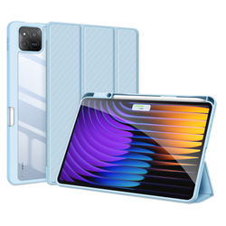 Чехол книжка синего цвета от Dux Ducis для Xiaomi Pad 7 и 7 Pro, серия Toby Series Case, с функцией пробуждения и сна