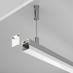 Алюминиевый профиль Maytoni накладной-подвесной 20×20 (Серебро, 2 м), ALM-2020B-S-2M