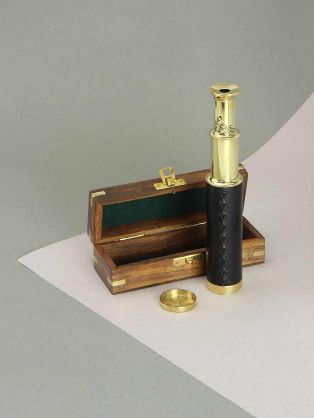 Nautical Подзорная труба в деревянном футляре