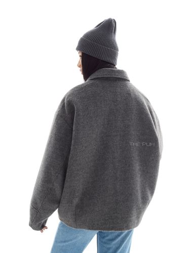 Шерстяная куртка на молнии в цвете графит