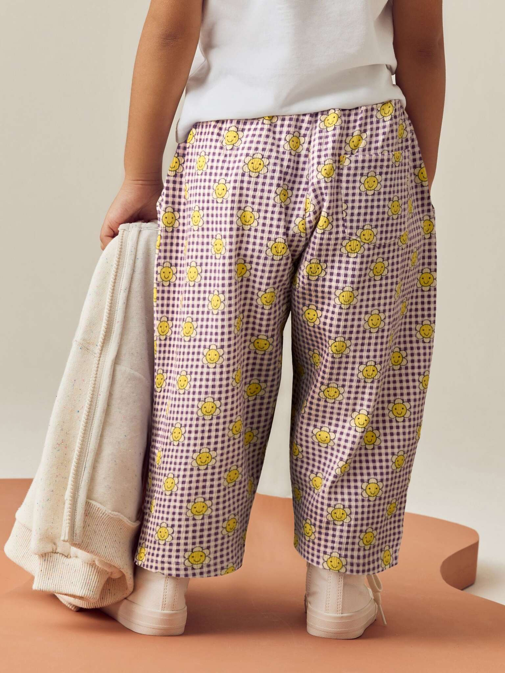 Брюки широкие для девочки Next E51-658, Сиреневый