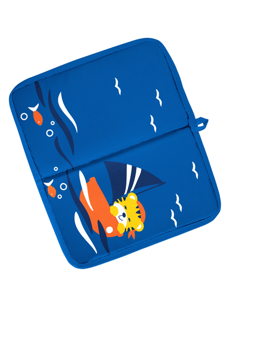 Коврик в садик для переобувания 30х36 см, Тигренок (синий)