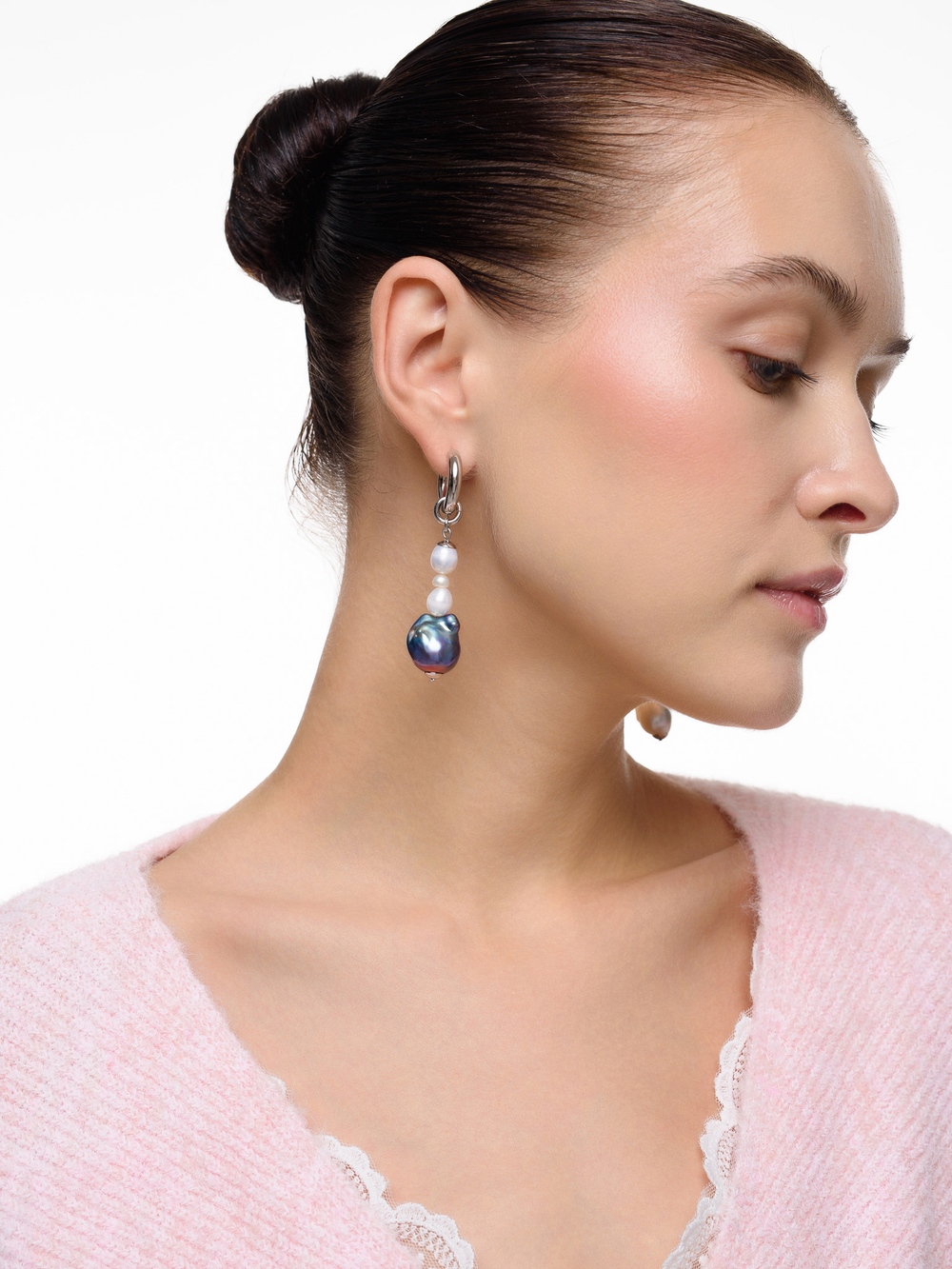 Серьги "Petrol long" Silver