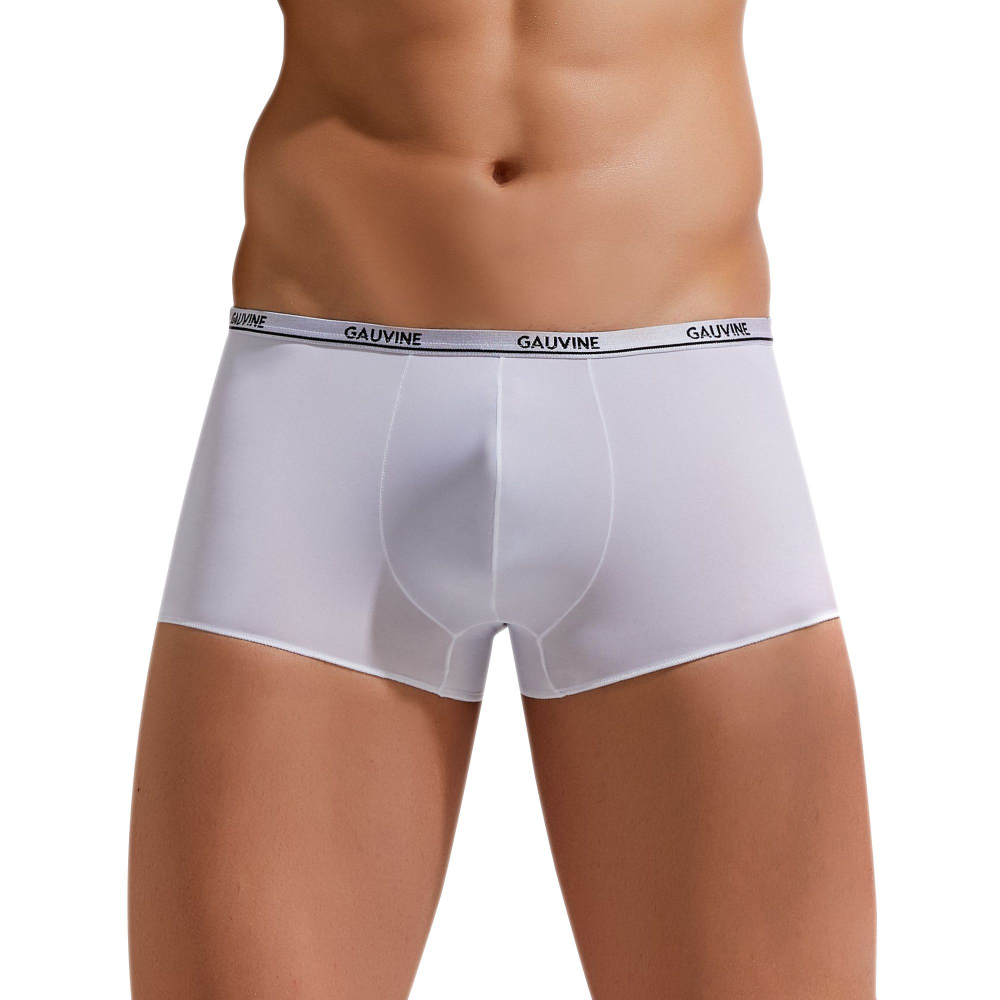 Мужские трусы-боксеры с тонкой брендированной резинкой Second Skin Trunk (Размер: XL) (Цвет: бордовый)