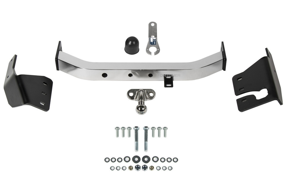 Фаркоп торцевой Berg для Toyota Fortuner, с нерж. накладкой, шар F, 1500/75 кг, F.5715.002