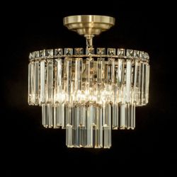 Citilux Фонда CL303163 Люстра хрустальная подвесная Бронза