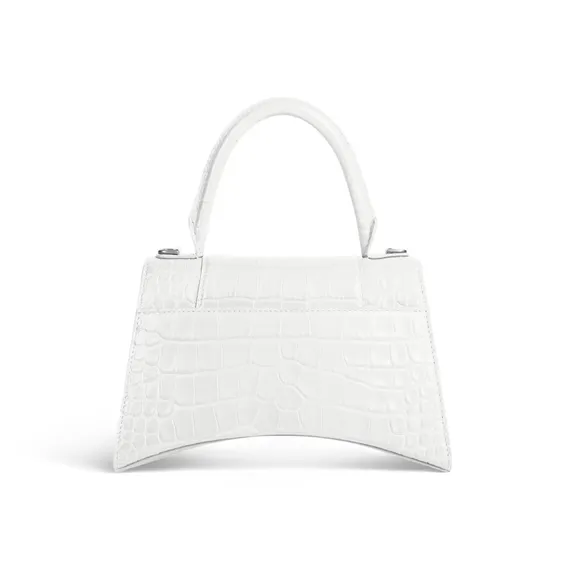 Сумка BALENCIAGA с крокодиловым тиснением, белый