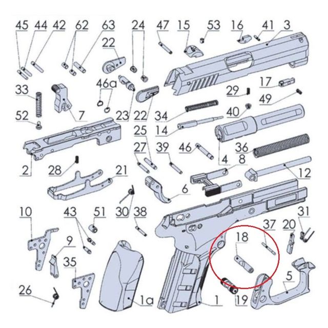 Кнопка сброса магазина Grand Power МК7